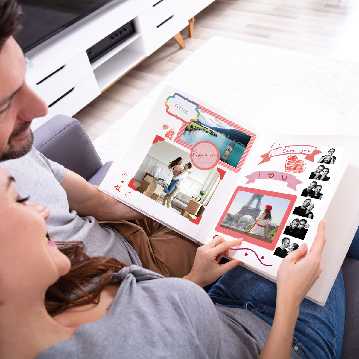 Legami Photo Album Hearts | in-use | Unique Gift Ideas for Her | for Mom | for Women | for Females | for Wife | for Sister | for Girlfriend | for Grandma | for Friends | for Birthday | Gifting Made Simple