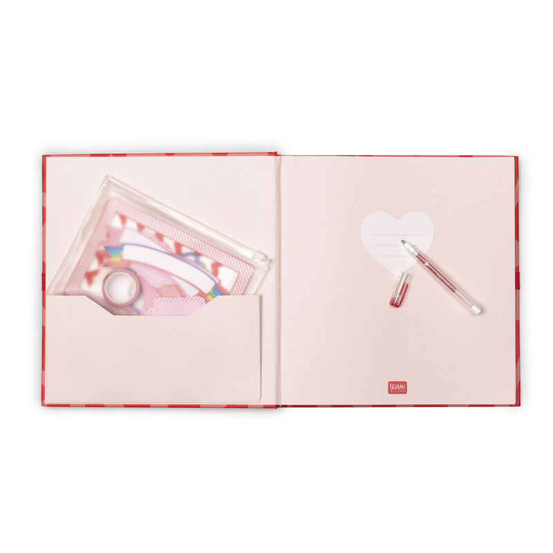 Legami Photo Album Hearts | Open | Unique Gift Ideas for Her | for Mom | for Women | for Females | for Wife | for Sister | for Girlfriend | for Grandma | for Friends | for Birthday | Gifting Made Simple