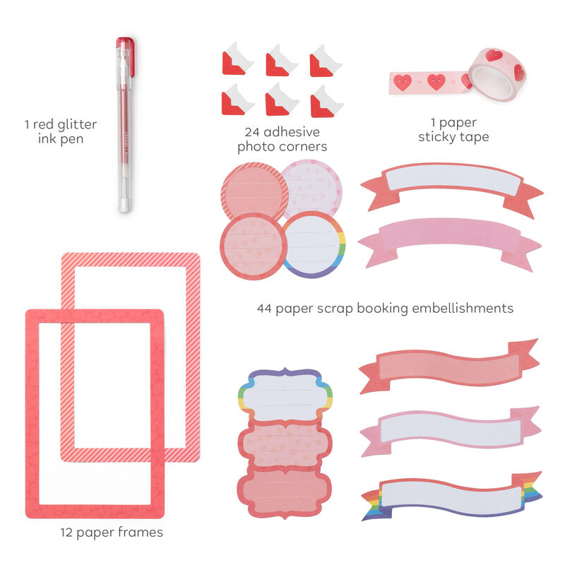 Legami Photo Album Hearts | What's included | Unique Gift Ideas for Her | for Mom | for Women | for Females | for Wife | for Sister | for Girlfriend | for Grandma | for Friends | for Birthday | Gifting Made Simple