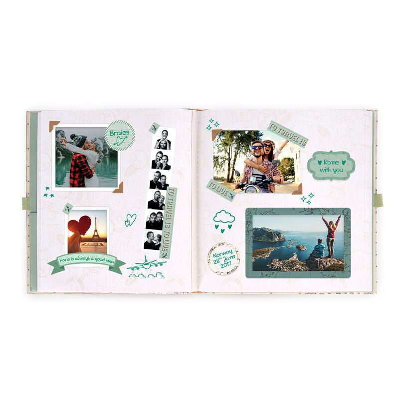 Legami Photo Album Travel | Open 2 | Unique Gift Ideas for Her | for Mom | for Women | for Females | for Wife | for Sister | for Girlfriend | for Grandma | for Friends | for Birthday | Gifting Made Simple