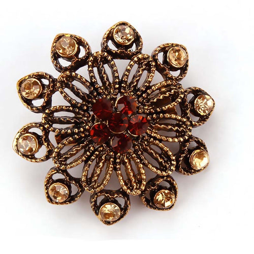 Brooch | Copper Gold Flower | Unique Gift Ideas for Her | for Mom | for Women | for Females | for Wife | for Sister | for Girlfriend | for Grandma | for Friends | for Birthday | Gifting Made Simple
