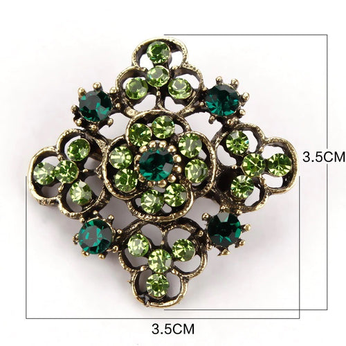 Brooch | Green Gold Bloom | Unique Gift Ideas for Her | for Mom | for Women | for Females | for Wife | for Sister | for Girlfriend | for Grandma | for Friends | for Birthday | Gifting Made Simple
