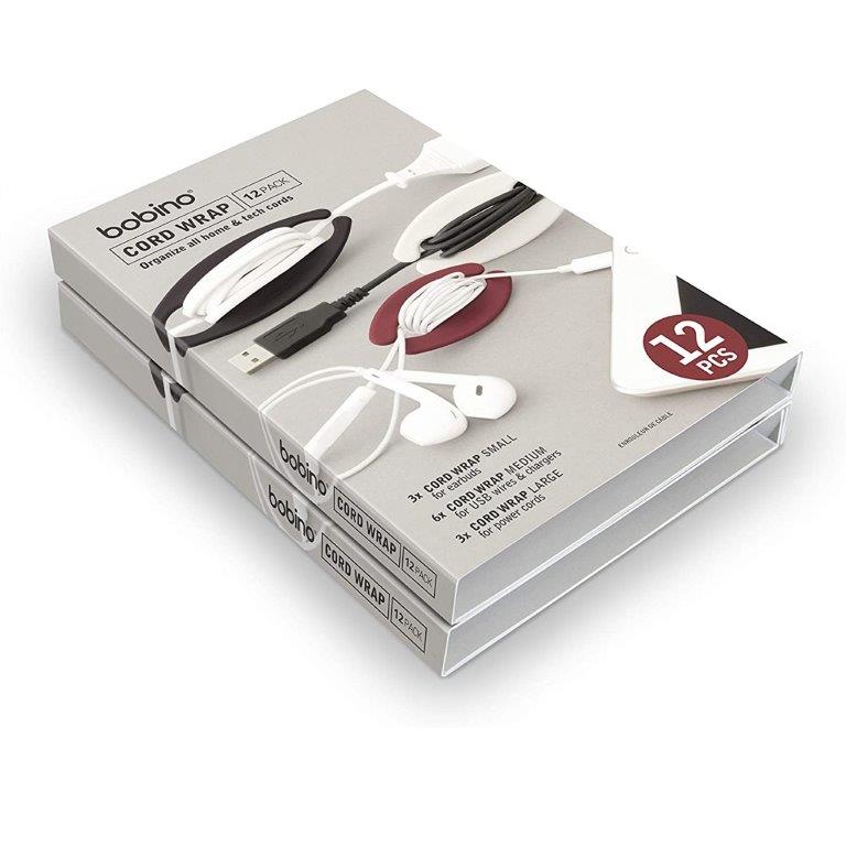 Bobino Cord Wrap - 12 Pack | Cover | Unique Gift Ideas for Her | for Mom | for Women | for Females | for Wife | for Sister | for Girlfriend | for Grandma | for Friends | for Birthday | Gifting Made Simple | Unique Gift Ideas for Him | for Dad | for Men | for Males | for Husband | for Brother | for Boyfriend | for Grandad