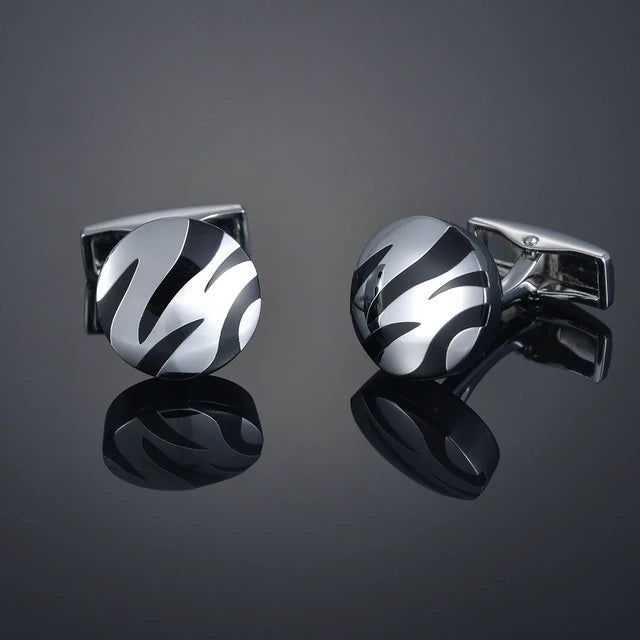 Cufflinks South Africa | Classic | Black Flame | Unique Gift Ideas for Him | for Dad | for Men | for Males | for Husband | for Brother | for Boyfriend | for Grandad | for Friends | for Birthday | Gifting Made Simple