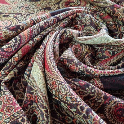 Exquisite Pashminas | Black with Red Paisley | Unique Gift Ideas for Her | for Mom | for Women | for Females | for Wife | for Sister | for Girlfriend | for Grandma | for Friends | for Birthday | Gifting Made Simple