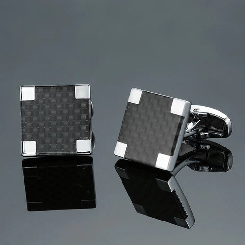 Cufflinks South Africa | Classic | Carbon Fibre 4SQ | Unique Gift Ideas for Him | for Dad | for Men | for Males | for Husband | for Brother | for Boyfriend | for Grandad | for Friends | for Birthday | Gifting Made Simple