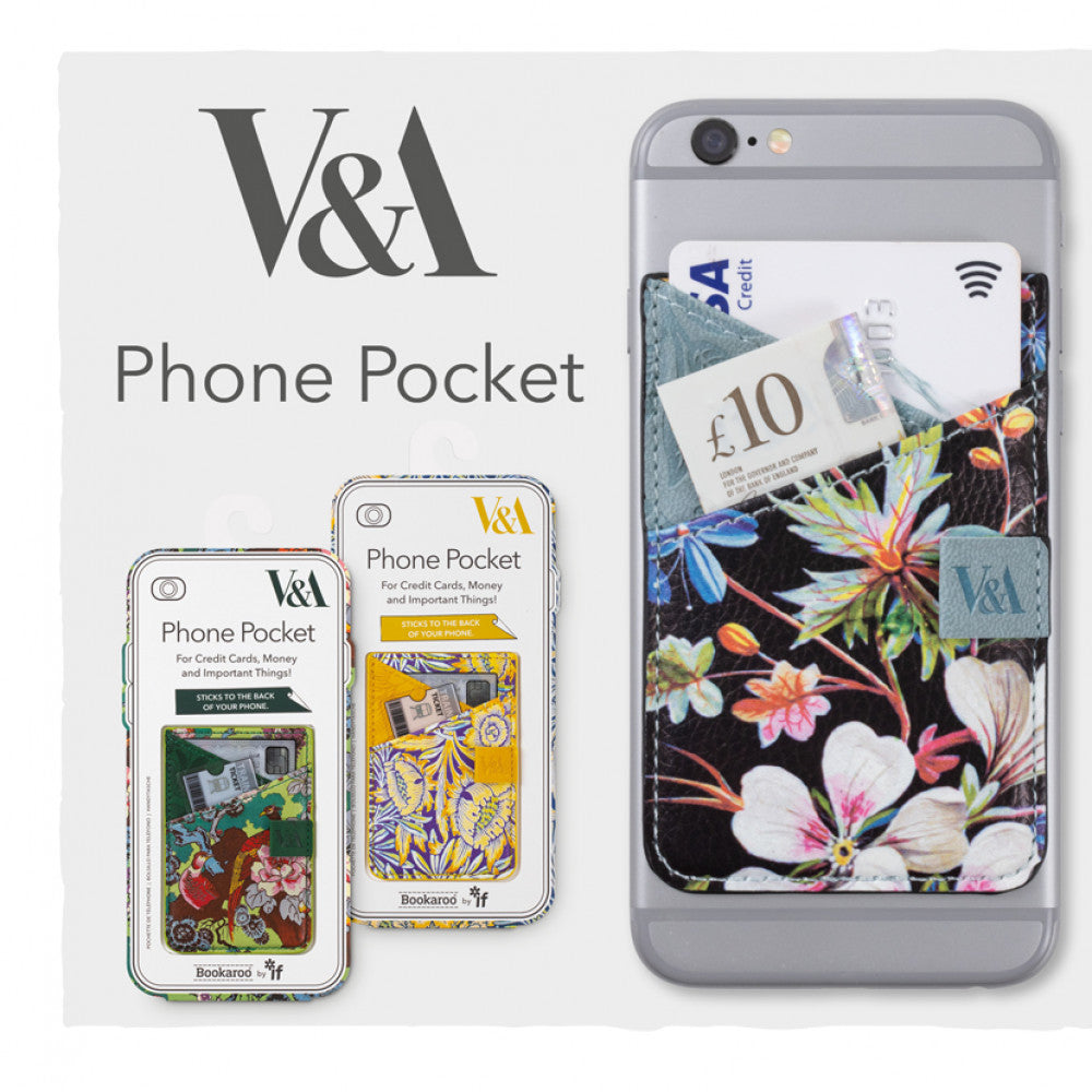V&A Bookaroo Phone Pocket | Cover | Unique Gift Ideas for Her | for Mom | for Women | for Females | for Wife | for Sister | for Girlfriend | for Grandma | for Friends | for Birthday | Gifting Made Simple | Unique Gift Ideas for Him | for Dad | for Men | for Males | for Husband | for Brother | for Boyfriend | for Grandad