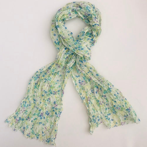 Metallic Mermaid | Floral Scarf - Green, lilac & turquoise | Gift Ideas For Her | Gifting Made Simple