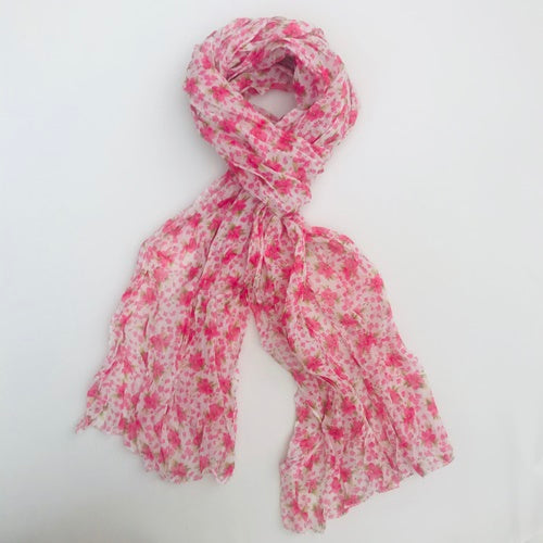 Floral Scarf | Pink, olive & white | Unique Gift Ideas for Her | for Mom | for Women | for Females | for Wife | for Sister | for Girlfriend | for Grandma | for Friends | for Birthday | Gifting Made Simple