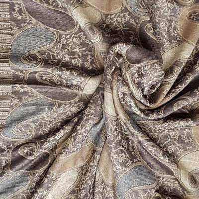 Exquisite Pashminas | Grey Beige Paisley | Unique Gift Ideas for Her | for Mom | for Women | for Females | for Wife | for Sister | for Girlfriend | for Grandma | for Friends | for Birthday | Gifting Made Simple