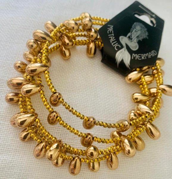 Metallic Mermaid Bracelet | Bespoke Gold Bracelet | Unique Gift Ideas for Her | for Mom | for Women | for Females | for Wife | for Sister | for Girlfriend | for Grandma | for Friends | for Birthday | Gifting Made Simple