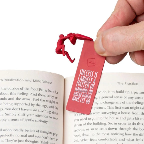 Thinking Gifts Cliffhanger Bookmark | Hanging | In Use | Unique Gift Ideas for Her | for Mom | for Women | for Females | for Wife | for Sister | for Girlfriend | for Grandma | for Friends | for Birthday | Gifting Made Simple | Unique Gift Ideas for Him | for Dad | for Men | for Males | for Husband | for Brother | for Boyfriend | for Grandad