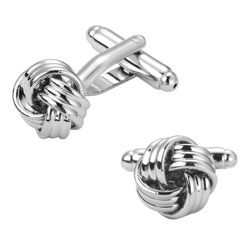 Cufflinks South Africa | Classic | Knotted Clean Silver | Unique Gift Ideas for Him | for Dad | for Men | for Males | for Husband | for Brother | for Boyfriend | for Grandad | for Friends | for Birthday | Gifting Made Simple