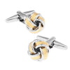 Cufflinks South Africa | Classic | Knotted Streaked Silver and Gold | Unique Gift Ideas for Him | for Dad | for Men | for Males | for Husband | for Brother | for Boyfriend | for Grandad | for Friends | for Birthday | Gifting Made Simple