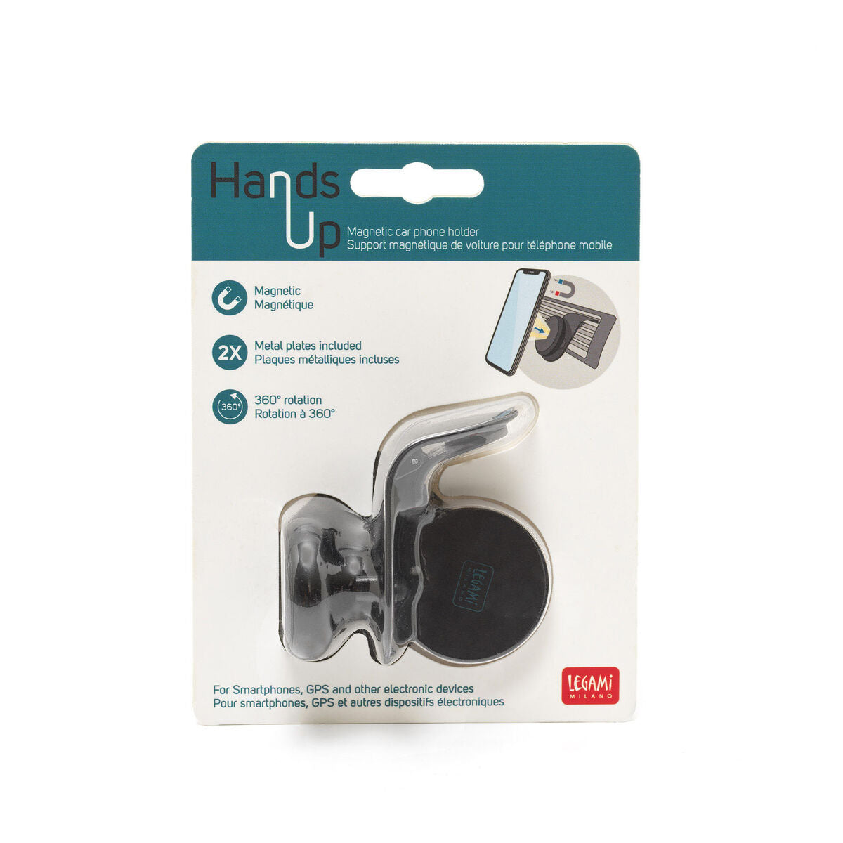 Legami Hands Up Magnetic Car Phone Holder | Blister | Unique Gift Ideas for Her | for Mom | for Women | for Females | for Wife | for Sister | for Girlfriend | for Grandma | for Friends | for Birthday | Gifting Made Simple