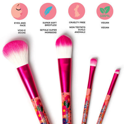 Legami Makeup Brushes Flowers | Details | Unique Gift Ideas for Her | for Mom | for Women | for Females | for Wife | for Sister | for Girlfriend | for Grandma | for Friends | for Birthday | Gifting Made Simple