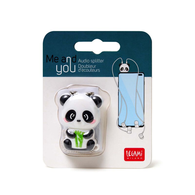 Legami Audio Splitter | Panda Blister | Unique Gift Ideas for Her | for Mom | for Women | for Females | for Wife | for Sister | for Girlfriend | for Grandma | for Friends | for Birthday | Gifting Made Simple | Unique Gift Ideas for Him | for Dad | for Men | for Males | for Husband | for Brother | for Boyfriend | for Grandad