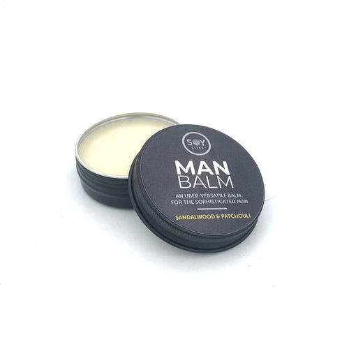 SoyLites Man Balm | Sandalwood | Unique Gift Ideas for Friends | for Birthday | Gifting Made Simple | Unique Gift Ideas for Him | for Dad | for Men | for Males | for Husband | for Brother | for Boyfriend | for Grandad