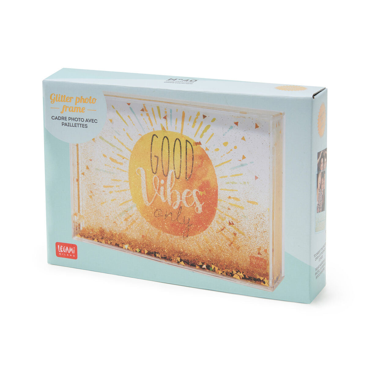 Legami Liquid Glitter Photo Frame | Medium Box | Unique Gift Ideas for Her | for Mom | for Women | for Females | for Wife | for Sister | for Girlfriend | for Grandma | for Friends | for Birthday | Gifting Made Simple | Unique Gift Ideas for Him | for Dad | for Men | for Males | for Husband | for Brother | for Boyfriend | for Grandad