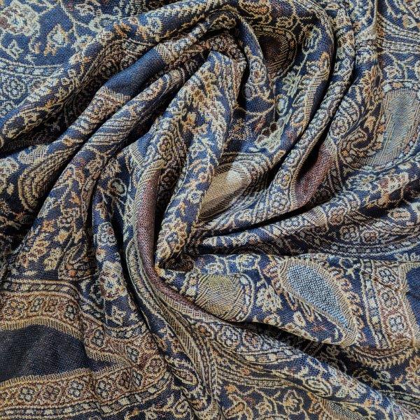 Exquisite Pashminas | Navy Brown Paisley | Unique Gift Ideas for Her | for Mom | for Women | for Females | for Wife | for Sister | for Girlfriend | for Grandma | for Friends | for Birthday | Gifting Made Simple