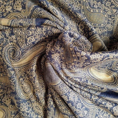 Exquisite Pashminas | Navy Grey Paisley | Unique Gift Ideas for Her | for Mom | for Women | for Females | for Wife | for Sister | for Girlfriend | for Grandma | for Friends | for Birthday | Gifting Made Simple