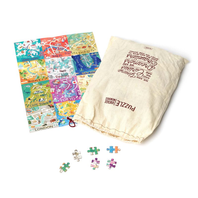 Legami 1000pc Puzzle | World Cities | Puzzle Bag | Unique Gift Ideas for Her | for Mom | for Women | for Females | for Wife | for Sister | for Girlfriend | for Grandma | for Friends | for Birthday | Gifting Made Simple | Unique Gift Ideas for Him | for Dad | for Men | for Males | for Husband | for Brother | for Boyfriend | for Grandad