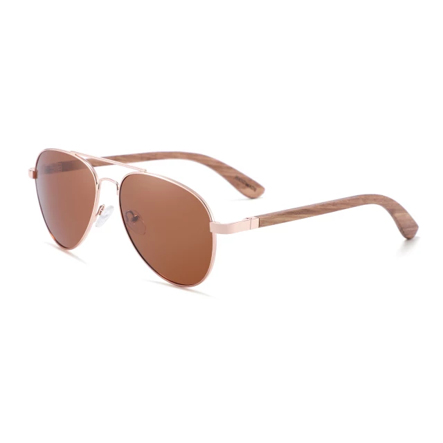 Ralferty Wood Sunglasses | Pilot Brown | Cover 2 | Gift Ideas For Him | For Men | For Boyfriend | For Dad | For Husband