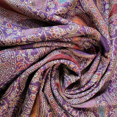 Exquisite Pashminas | Purple Orange Paisley | Unique Gift Ideas for Her | for Mom | for Women | for Females | for Wife | for Sister | for Girlfriend | for Grandma | for Friends | for Birthday | Gifting Made Simple