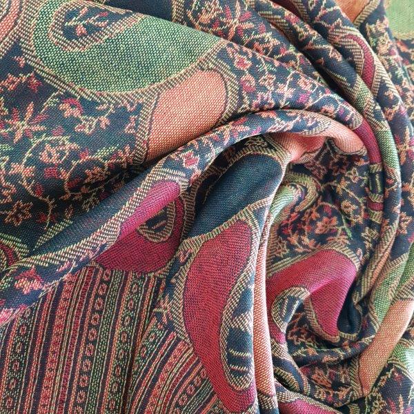 Exquisite Pashminas | Red Orange Green Paisley | Unique Gift Ideas for Her | for Mom | for Women | for Females | for Wife | for Sister | for Girlfriend | for Grandma | for Friends | for Birthday | Gifting Made Simple