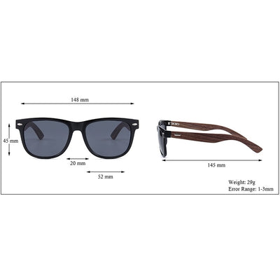 Ralferty Wood Sunglasses | Retro Black | Size | Gift Ideas For Him | For Men | For Boyfriend | For Dad | For Husband