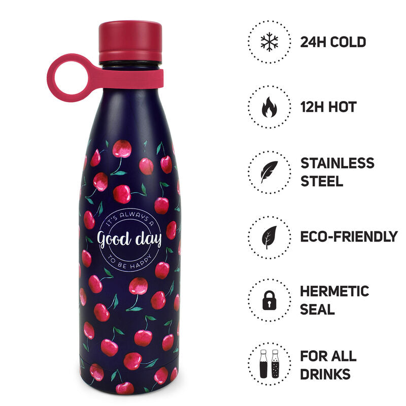 Legami Hot&Cold Vacuum Bottle | Cherry | Unique Gift Ideas for Her | for Mom | for Women | for Females | for Wife | for Sister | for Girlfriend | for Grandma | for Friends | for Birthday | Gifting Made Simple | Unique Gift Ideas for Him | for Dad | for Men | for Males | for Husband | for Brother | for Boyfriend | for Grandad