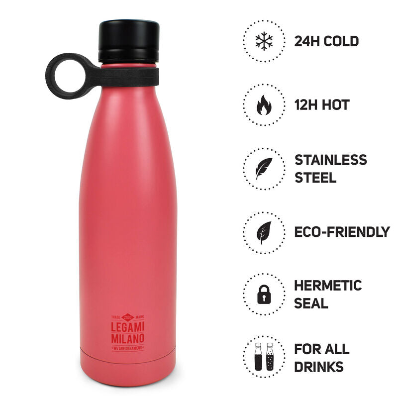 Legami Hot&Cold Vacuum Bottle | Coral | Unique Gift Ideas for Her | for Mom | for Women | for Females | for Wife | for Sister | for Girlfriend | for Grandma | for Friends | for Birthday | Gifting Made Simple | Unique Gift Ideas for Him | for Dad | for Men | for Males | for Husband | for Brother | for Boyfriend | for Grandad