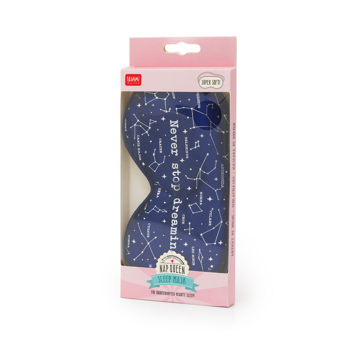Legami Nap Queen Sleep Mask | Stars Box | Unique Gift Ideas for Her | for Mom | for Women | for Females | for Wife | for Sister | for Girlfriend | for Grandma | for Friends | for Birthday | Gifting Made Simple | Unique Gift Ideas for Him | for Dad | for Men | for Males | for Husband | for Brother | for Boyfriend | for Grandad