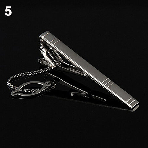 Tie clip - Silver, double bar design