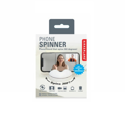 Kikkerland Phone Spinner | Box | Unique Gift Ideas for Her | for Mom | for Women | for Females | for Wife | for Sister | for Girlfriend | for Grandma | for Friends | for Birthday | Gifting Made Simple | Unique Gift Ideas for Him | for Dad | for Men | for Males | for Husband | for Brother | for Boyfriend | for Grandad