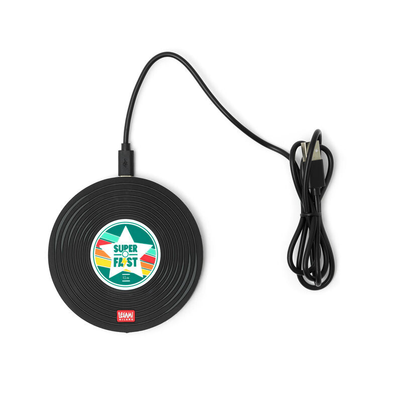 Legami Super Fast Wireless Charger - Vinyl | Cover | Unique Gift Ideas for Her | for Mom | for Women | for Females | for Wife | for Sister | for Girlfriend | for Grandma | for Friends | for Birthday | Gifting Made Simple | Unique Gift Ideas for Him | for Dad | for Men | for Males | for Husband | for Brother | for Boyfriend | for Grandad