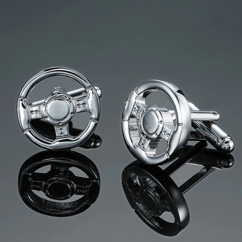 Cufflinks South Africa | Novelty | Car Steering Wheel Design | Unique Gift Ideas for Him | for Dad | for Men | for Males | for Husband | for Brother | for Boyfriend | for Grandad | for Friends | for Birthday | Gifting Made Simple
