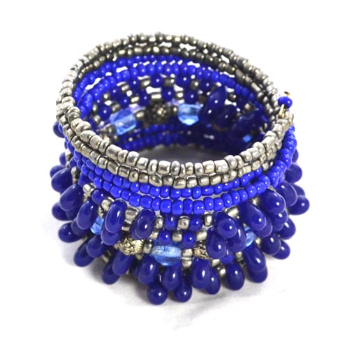 Metallic Mermaid Navy & Brass Beaded Bracelet Gifts Gift Ideas Gifting Made Simple