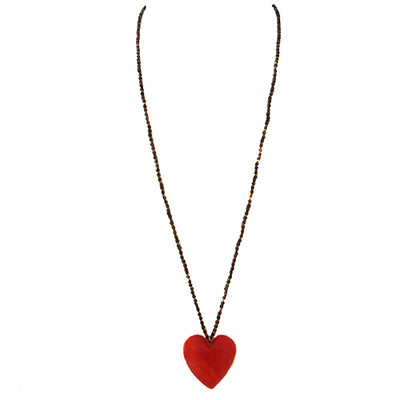 Metallic Mermaid | Red Heart Pendant Necklace | Unique Gift Ideas for Her | for Mom | for Women | for Females | for Wife | for Sister | for Girlfriend | for Grandma | for Friends | for Birthday | Gifting Made Simple