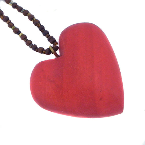 Metallic Mermaid | Red Heart Pendant Necklace close-up | Unique Gift Ideas for Her | for Mom | for Women | for Females | for Wife | for Sister | for Girlfriend | for Grandma | for Friends | for Birthday | Gifting Made Simple