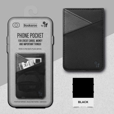 Bookaroo Phone Pocket | Black | Unique Gift Ideas for Her | for Mom | for Women | for Females | for Wife | for Sister | for Girlfriend | for Grandma | for Friends | for Birthday | Gifting Made Simple | Unique Gift Ideas for Him | for Dad | for Men | for Males | for Husband | for Brother | for Boyfriend | for Grandad