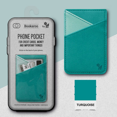 Bookaroo Phone Pocket | Turquoise | Unique Gift Ideas for Her | for Mom | for Women | for Females | for Wife | for Sister | for Girlfriend | for Grandma | for Friends | for Birthday | Gifting Made Simple | Unique Gift Ideas for Him | for Dad | for Men | for Males | for Husband | for Brother | for Boyfriend | for Grandad