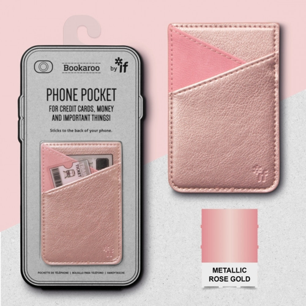 Bookaroo Phone Pocket | Rose Gold | Unique Gift Ideas for Her | for Mom | for Women | for Females | for Wife | for Sister | for Girlfriend | for Grandma | for Friends | for Birthday | Gifting Made Simple | Unique Gift Ideas for Him | for Dad | for Men | for Males | for Husband | for Brother | for Boyfriend | for Grandad