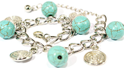 metallic mermaid turquoise marble ball bracelet gifts gift ideas gifting made simple