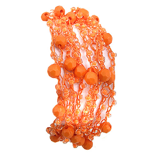 Metallic Mermaid Orange Glass Beaded Bracelet Gifts Gift Ideas Gifting Made Simple